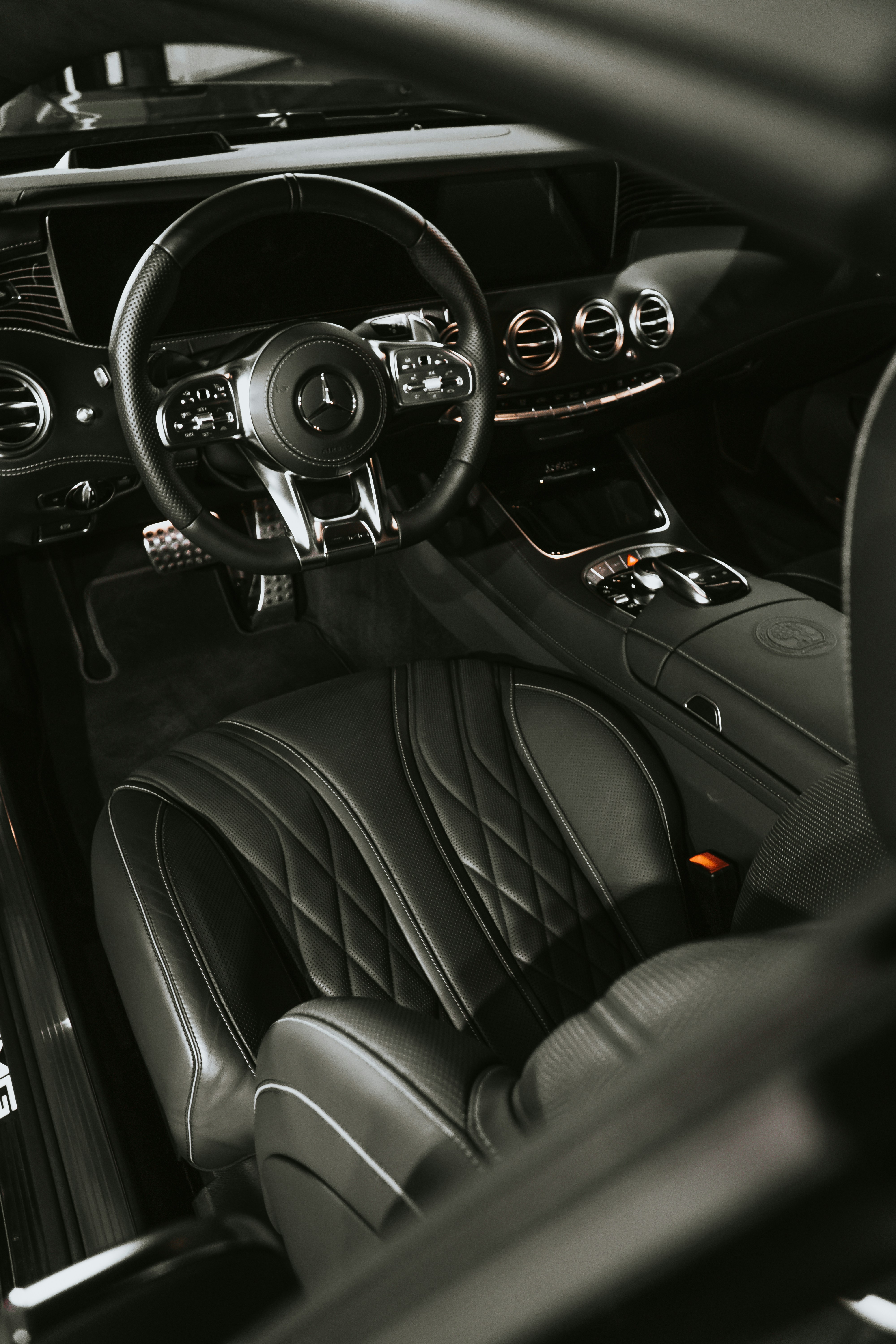 The inside of a Mercedes after it has been cleaned